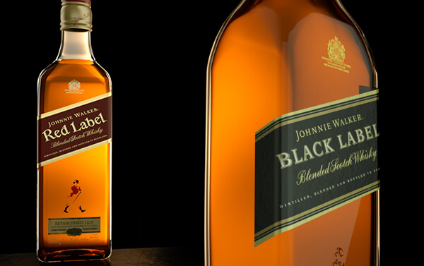 Johnnie Walker – Red and Black Bottles